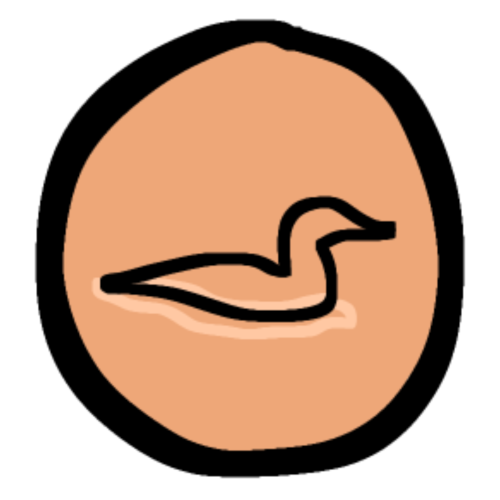 A simplified illustration of the Canadian loonie (one dollar) coin.